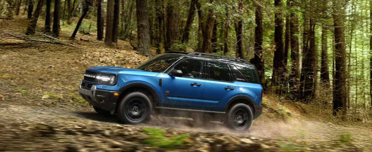 2026 Ford Bronco Sport exterior featuring updated front grille and LED lighting — available at Sarasota Ford serving Sarasota and Southwest Florida