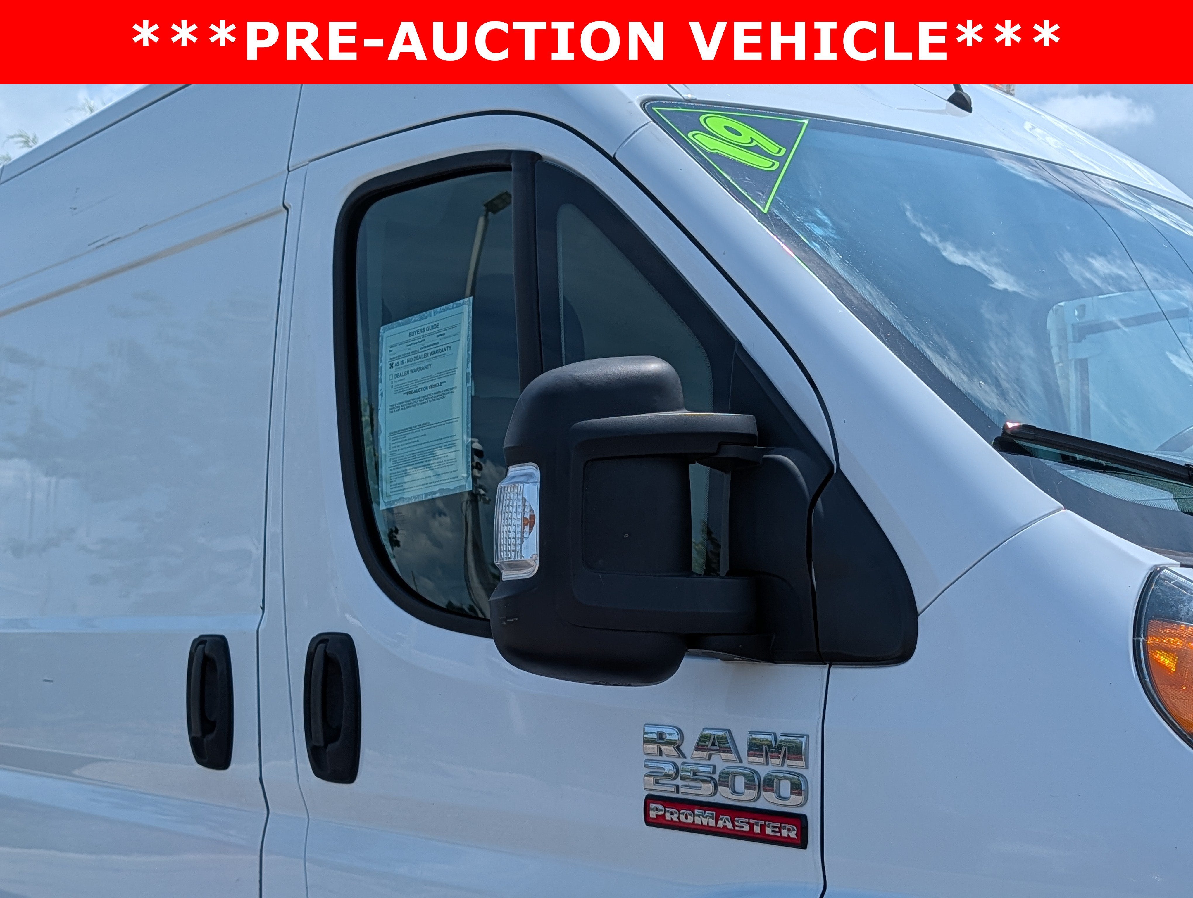 2019 RAM ProMaster 2500 159 WB High Roof Cargo