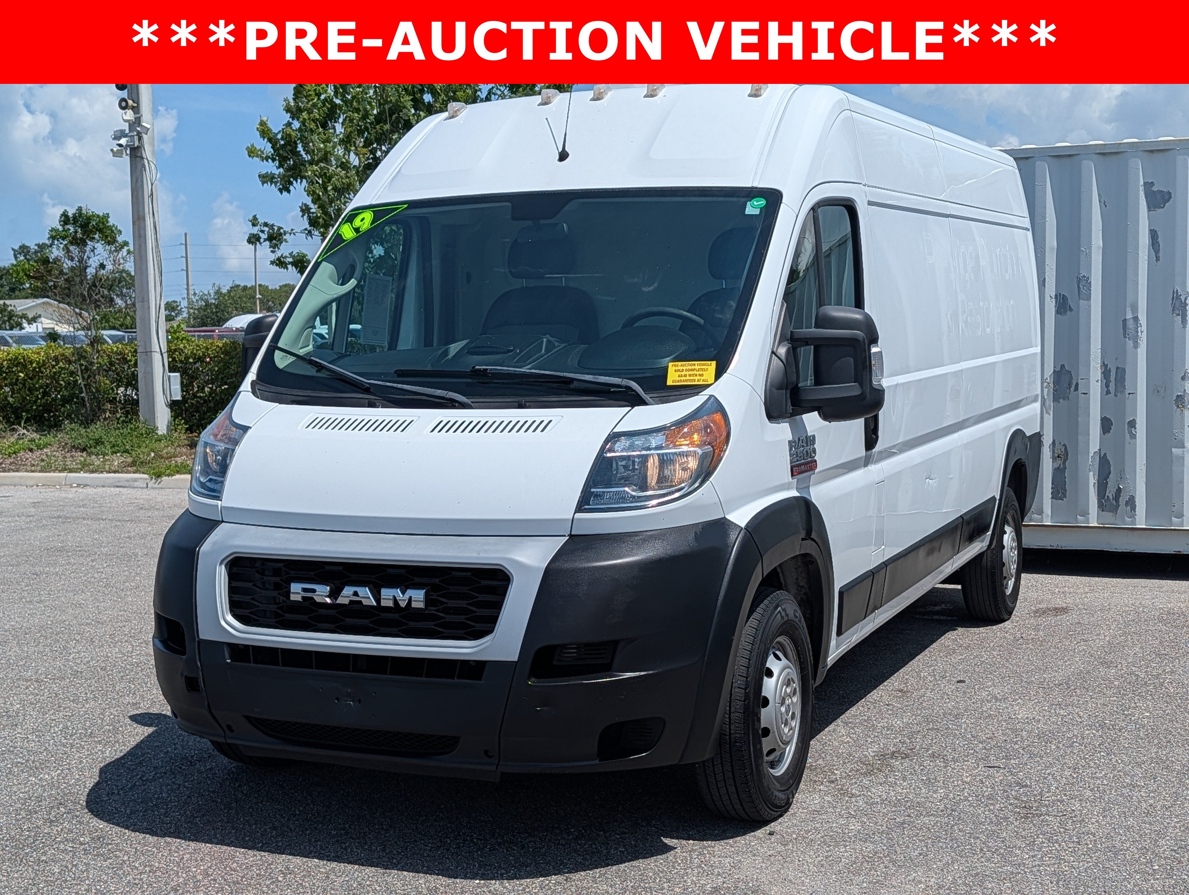 2019 RAM ProMaster 2500 159 WB High Roof Cargo