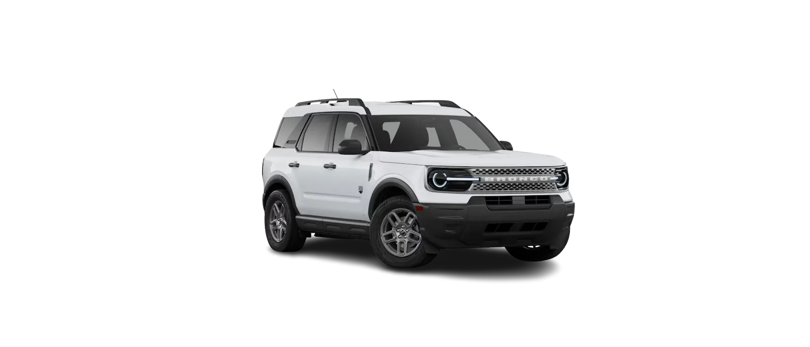 2026 Ford Bronco Sport Big Bend in Oxford White, studio cut-out on a plain background