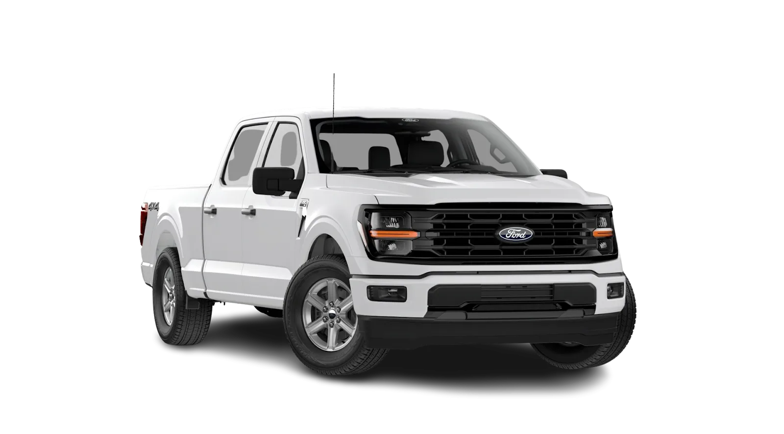 2026 Ford F-150 XLT in Oxford White, studio cut-out on a plain background